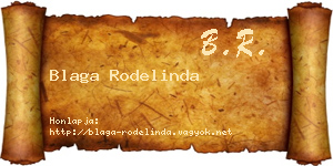 Blaga Rodelinda névjegykártya